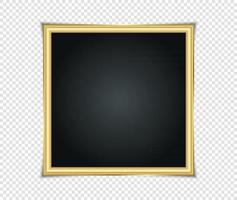 goud glanzend gloeiend frame met schaduwen geïsoleerd op transparante achtergrond. gouden luxe vintage stijl realistische rand, foto, banner. illustratie - vector