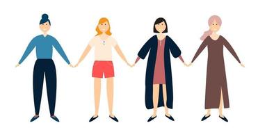 vrouwen vriendschap concept vectorillustratie vector