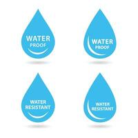 water bestendig en water bewijs logo, icoon, en vector. vector