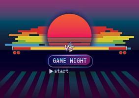 gaming nacht vs zone spel pictogram achtergrond vector