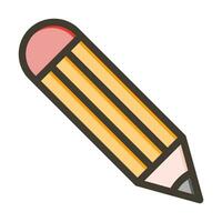 potlood vector dik lijn gevulde kleuren icoon voor persoonlijk en reclame gebruiken.
