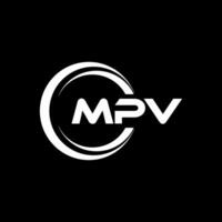 mpv logo ontwerp, inspiratie voor een uniek identiteit. modern elegantie en creatief ontwerp. watermerk uw succes met de opvallend deze logo. vector