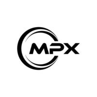 mpx logo ontwerp, inspiratie voor een uniek identiteit. modern elegantie en creatief ontwerp. watermerk uw succes met de opvallend deze logo. vector