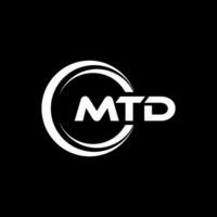 mtd logo ontwerp, inspiratie voor een uniek identiteit. modern elegantie en creatief ontwerp. watermerk uw succes met de opvallend deze logo. vector