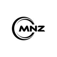 mnz logo ontwerp, inspiratie voor een uniek identiteit. modern elegantie en creatief ontwerp. watermerk uw succes met de opvallend deze logo. vector