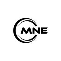 mne logo ontwerp, inspiratie voor een uniek identiteit. modern elegantie en creatief ontwerp. watermerk uw succes met de opvallend deze logo. vector