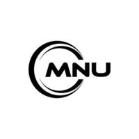 mnu logo ontwerp, inspiratie voor een uniek identiteit. modern elegantie en creatief ontwerp. watermerk uw succes met de opvallend deze logo. vector