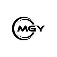 mgy logo ontwerp, inspiratie voor een uniek identiteit. modern elegantie en creatief ontwerp. watermerk uw succes met de opvallend deze logo. vector