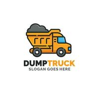 dump vrachtauto logo ontwerp vector illustratie