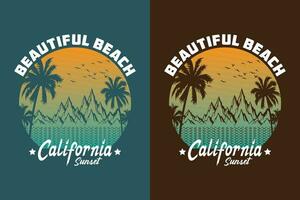 mooi strand t-shirt ontwerp vector