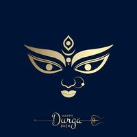 gelukkig durga puja illustraties, durga gezicht, subh navratri, dussehra vector