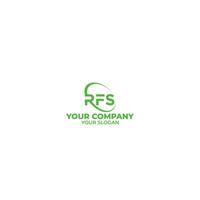 brief rfs logo ontwerp vector