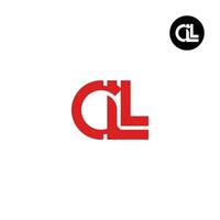 brief cll monogram logo ontwerp vector