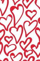 harten en liefde naadloos patroon vector