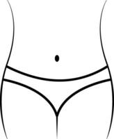 lineair afslanken icoon silhouet bevallig vrouw lichaam buik eetpatroon geschiktheid vector