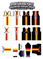 zonsondergang stralen Jersey ontwerp sportkleding patroon sjabloon vector