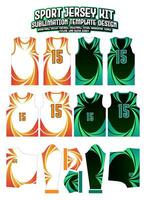 kolken vlammen Jersey ontwerp sportkleding patroon sjabloon vector
