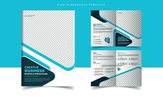 zakelijke tweevoudig brochure sjabloon, bedrijf brochure sjabloon vector