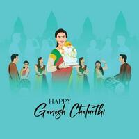 ganesh chaturthi viering vector sjabloon