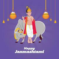 janmashtami creatief advertentie vector sjabloon