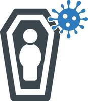 corona virus dood icoon vector