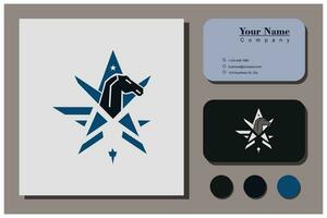 ster paard logo concept vector