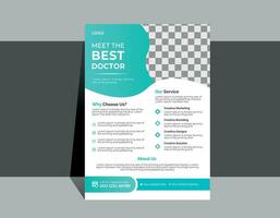 zakelijke gezondheidszorg en medisch omslag, a4 folder ontwerp sjabloon voor afdrukken, medisch brochure ontwerp, folders decoratie voor het drukken en presentatie vector, vector