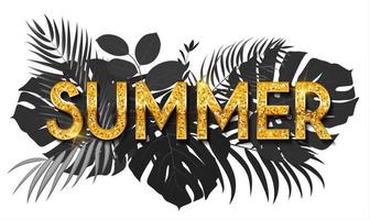 zomer woord op natuurlijke achtergrond. sociale media banner vectorillustratie vector