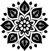 mandala, zwart en wit vector illustratie