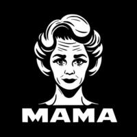 mama, minimalistische en gemakkelijk silhouet - vector illustratie