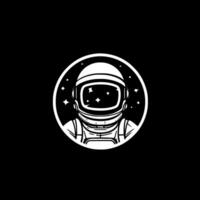 astronaut - minimalistische en vlak logo - vector illustratie