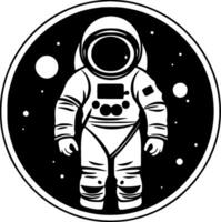 astronaut, minimalistische en gemakkelijk silhouet - vector illustratie