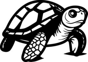 schildpad - minimalistische en vlak logo - vector illustratie