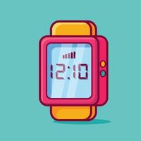 smartwatch geïsoleerde cartoonillustratie in vlakke overzichtsstijl vector