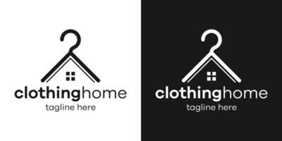 logo ontwerp kleding en huis vector illustratie