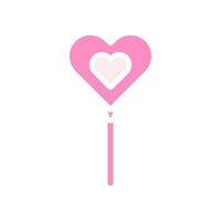 ballon liefde icoon solide roze wit stijl Valentijn illustratie symbool perfect. vector