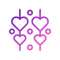 decoratie liefde icoon helling Purper roze stijl Valentijn illustratie symbool perfect. vector