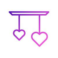 decoratie liefde icoon helling Purper roze stijl Valentijn illustratie symbool perfect. vector