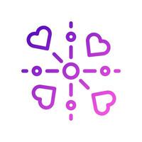 decoratie liefde icoon helling Purper roze stijl Valentijn illustratie symbool perfect. vector