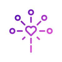 decoratie liefde icoon helling Purper roze stijl Valentijn illustratie symbool perfect. vector