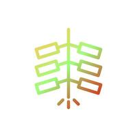 voetzoekers icoon helling geel groen rood kleur Chinese nieuw jaar symbool perfect. vector