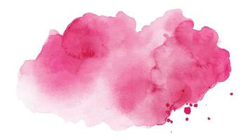 abstract helder roze van bekladden spatten waterverf Aan wit achtergrond vector