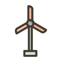 wind turbine vector dik lijn gevulde kleuren icoon voor persoonlijk en reclame gebruiken.