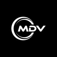 mdv logo ontwerp, inspiratie voor een uniek identiteit. modern elegantie en creatief ontwerp. watermerk uw succes met de opvallend deze logo. vector
