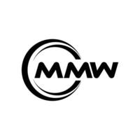 mmw logo ontwerp, inspiratie voor een uniek identiteit. modern elegantie en creatief ontwerp. watermerk uw succes met de opvallend deze logo. vector
