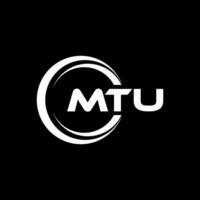 mtu logo ontwerp, inspiratie voor een uniek identiteit. modern elegantie en creatief ontwerp. watermerk uw succes met de opvallend deze logo. vector