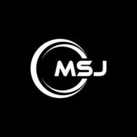 msj logo ontwerp, inspiratie voor een uniek identiteit. modern elegantie en creatief ontwerp. watermerk uw succes met de opvallend deze logo. vector