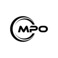 mpo logo ontwerp, inspiratie voor een uniek identiteit. modern elegantie en creatief ontwerp. watermerk uw succes met de opvallend deze logo. vector