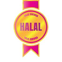 gecertificeerd halal voedsel insigne stempel, halal voedsel en drinken label, gecertificeerd halal voedsel insigne symbool vector