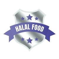 halal voedsel gecertificeerd insigne stempel, geautoriseerd halal drinken en voedsel Product label, goedgekeurd halal teken postzegel vector